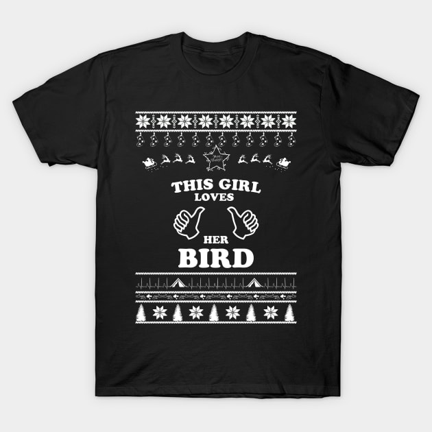 Merry Christmas Bird T-Shirt by bryanwilly